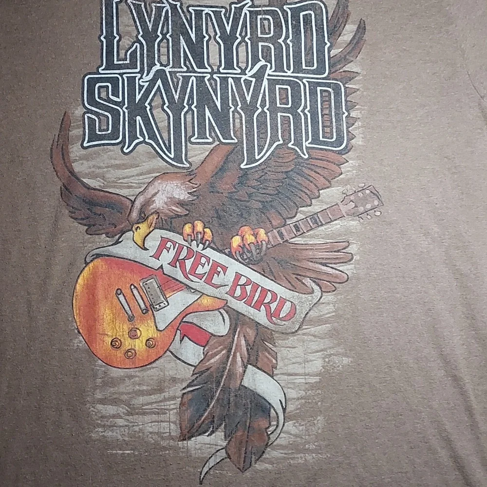 Lynyrd Skynyrd - “Free Bird” - Brown Shirt - Medium UNISEX - Picture 2 of 3